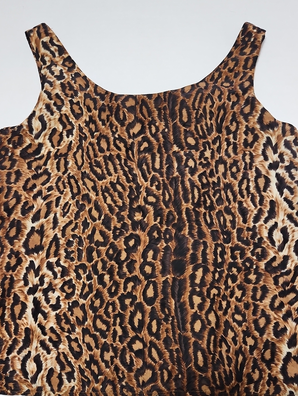 Express Leopard Print 100% Silk Tank Top - Brown Black Size S - Picture 2 of 7